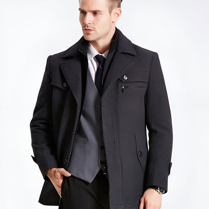 Men's Winter Jacket Waterproof Stylish Business Casual Coat 4
