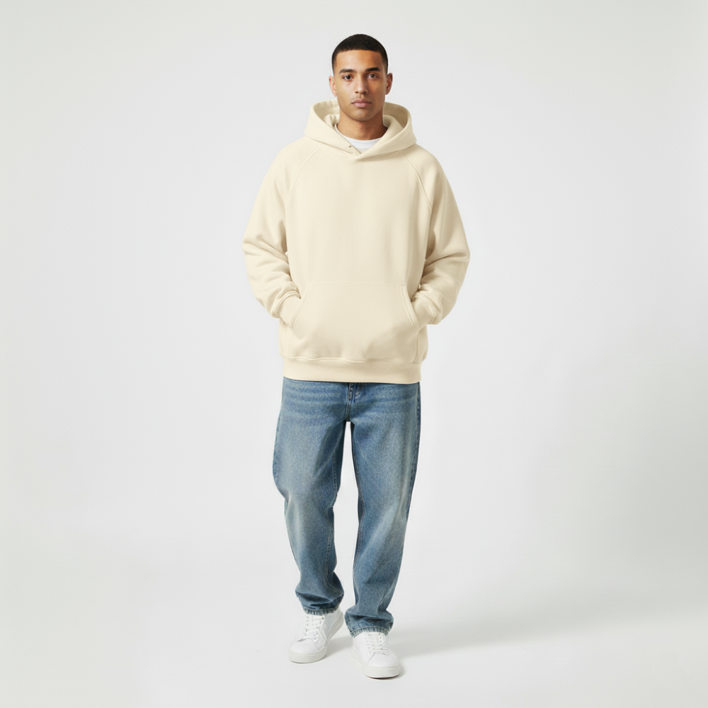 Men's Oversized Pullover Hoodie - Minimalist Streetwear