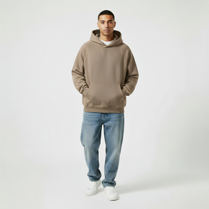 Men's Oversized Pullover Hoodie - Minimalist Streetwear