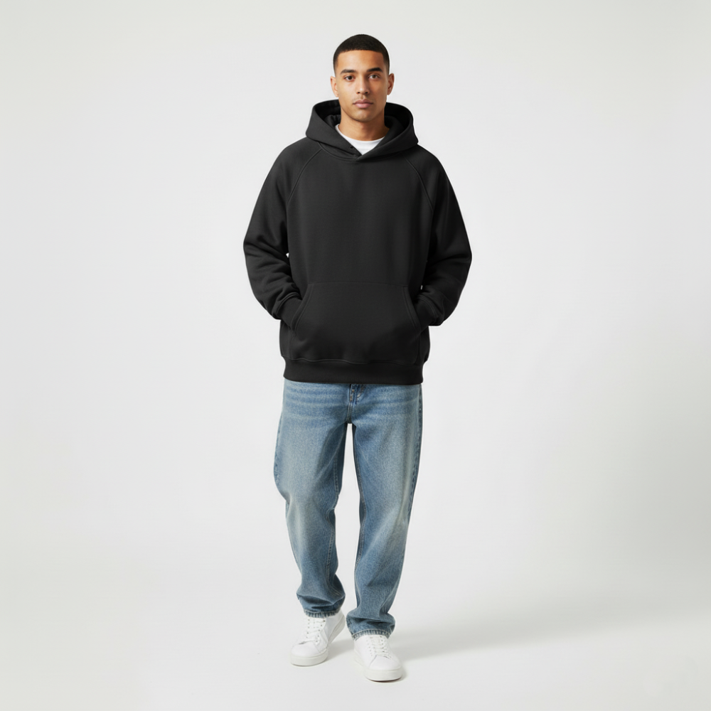 Men's Oversized Pullover Hoodie - Minimalist Streetwear