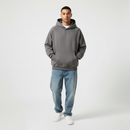 Men's Oversized Pullover Hoodie - Minimalist Streetwear