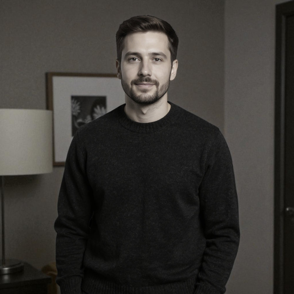 Men's Soft Crew Neck Pullover Sweater - Long Sleeve Cozy