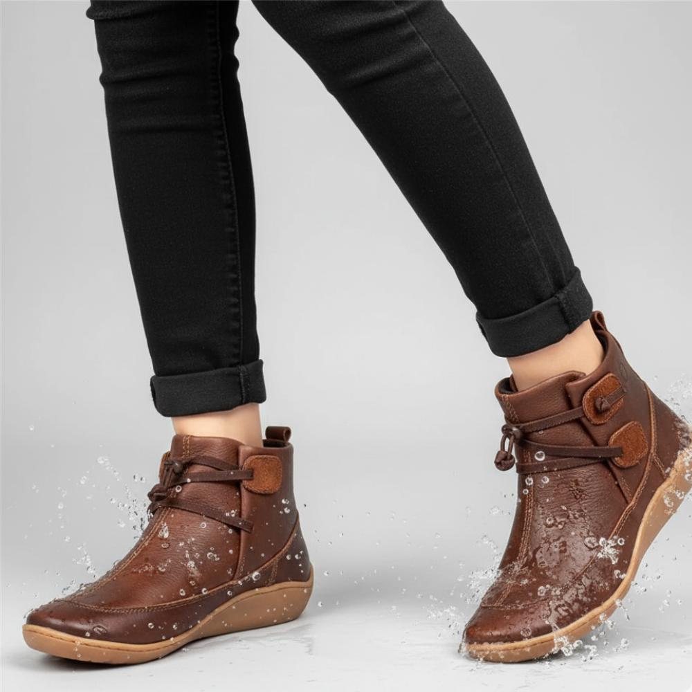 Women's Casual Ankle Boots - Slip On Flat Comfortable Shoes