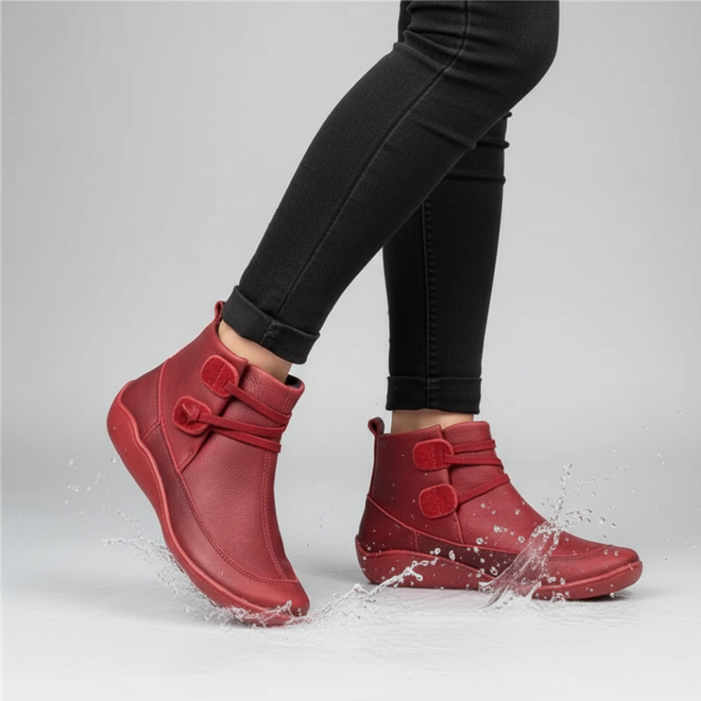 Women's Casual Ankle Boots - Slip On Flat Comfortable Shoes