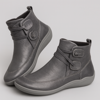 Women's Casual Ankle Boots - Slip On Flat Comfortable Shoes