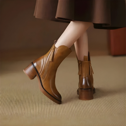 Women's Winter Ankle Boots - Platform Heel Comfortable