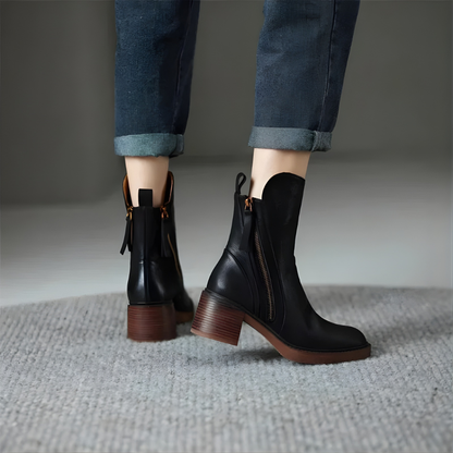 Women's Winter Ankle Boots - Platform Heel Comfortable