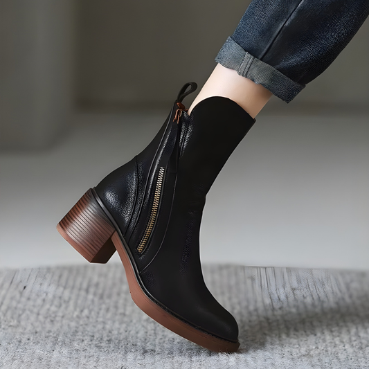 Women's Winter Ankle Boots - Platform Heel Comfortable