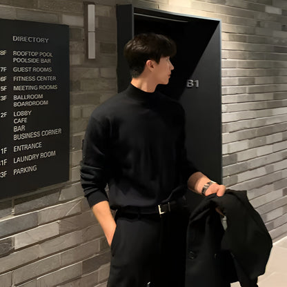 Men’s Slim Fit Long Sleeve Knit Jumper | Smart Casual Sweater