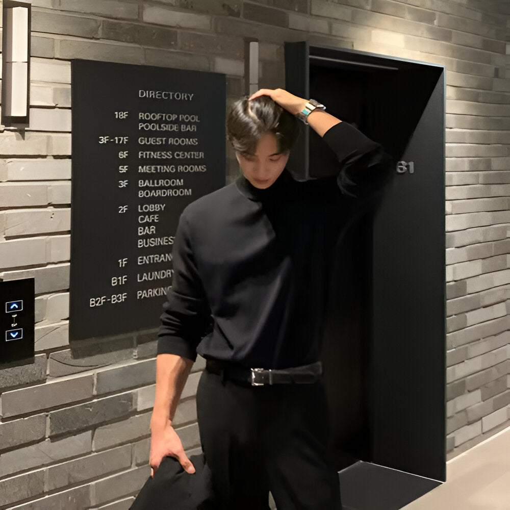 Men’s Slim Fit Long Sleeve Knit Jumper | Smart Casual Sweater