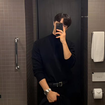 Men’s Slim Fit Long Sleeve Knit Jumper | Smart Casual Sweater