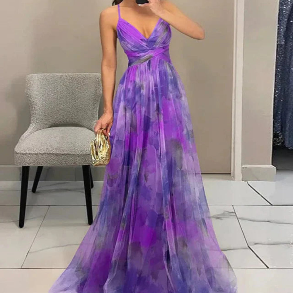 Women's Formal Evening Dress - Flowing Maxi