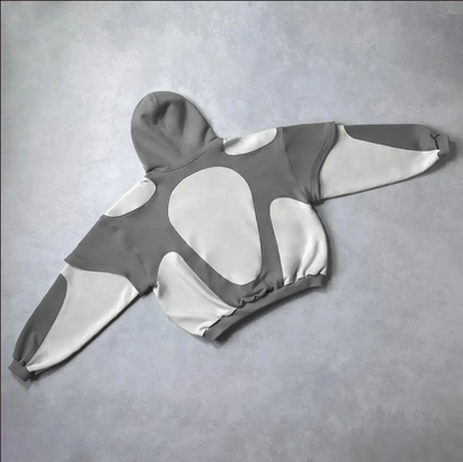 Oversized Logo Pullover Hoodie - Long Sleeve Sweatshirt