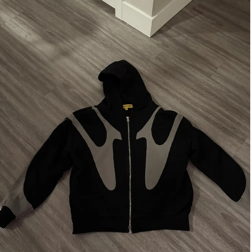 Oversized Logo Pullover Hoodie - Long Sleeve Sweatshirt