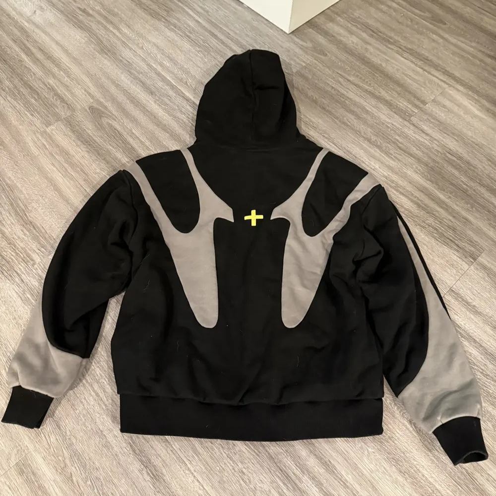 Oversized Logo Pullover Hoodie - Long Sleeve Sweatshirt