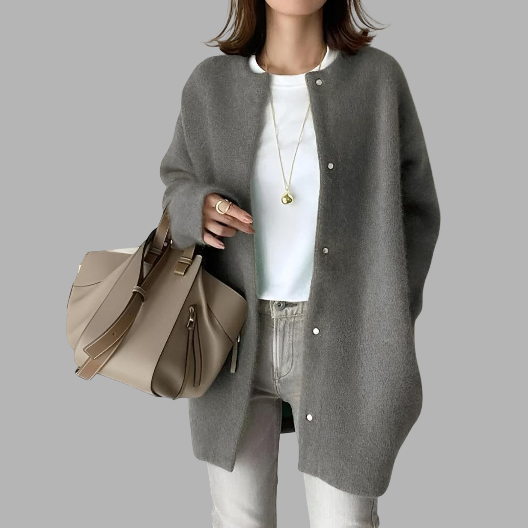 Women's Oversized Cardigan Sweater | Long Sleeve Button Up Knitwear