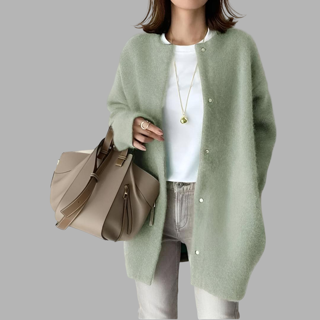 Women's Oversized Cardigan Sweater | Long Sleeve Button Up Knitwear