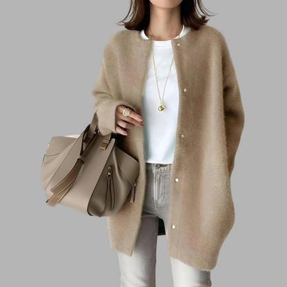 Women's Oversized Cardigan Sweater | Long Sleeve Button Up Knitwear