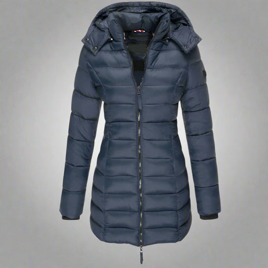 Women’s Long Puffer Jacket | Warm Hooded Insulated Winter Wear