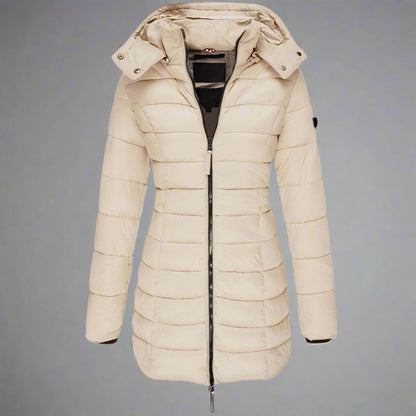 Women’s Long Puffer Jacket | Warm Hooded Insulated Winter Wear