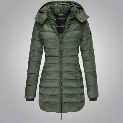 Women’s Long Puffer Jacket | Warm Hooded Insulated Winter Wear