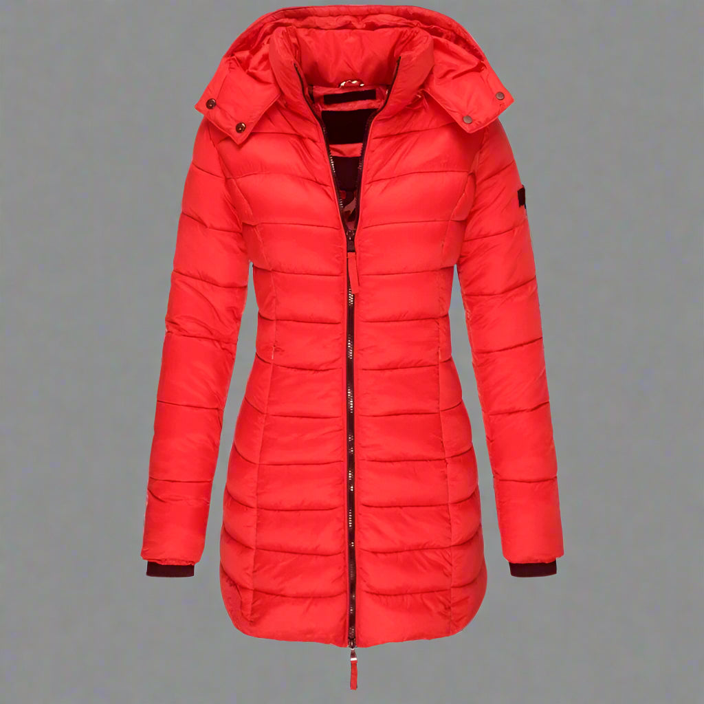 Women’s Long Puffer Jacket | Warm Hooded Insulated Winter Wear