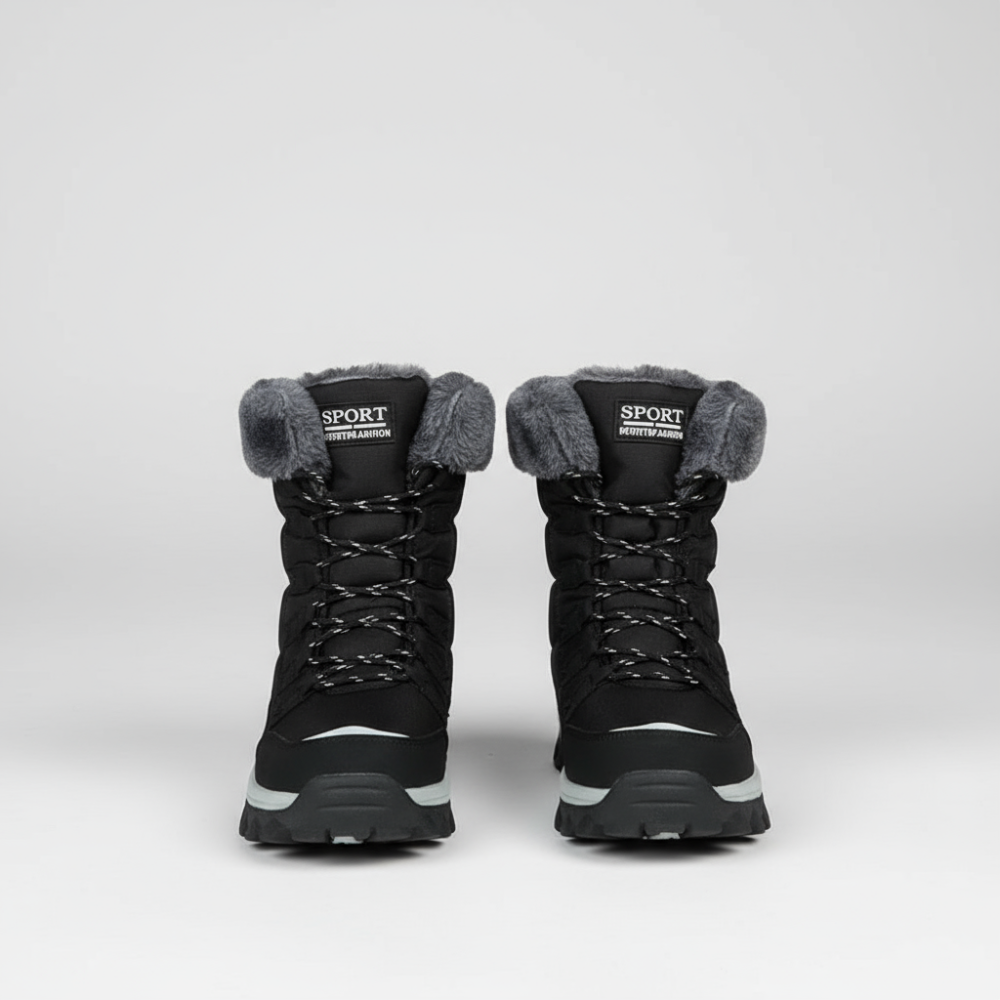 Women's Winter Snow Boots - Waterproof Fur Lined Ankle