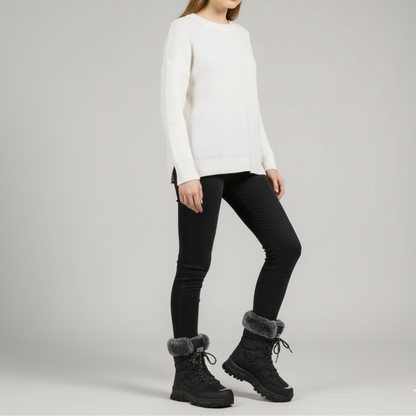 Women's Winter Snow Boots - Waterproof Fur Lined Ankle