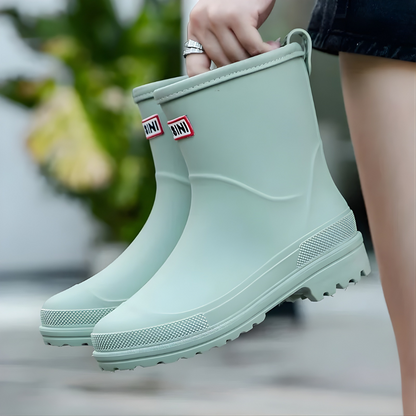Women's Waterproof Rubber Ankle Boots - Short Rain