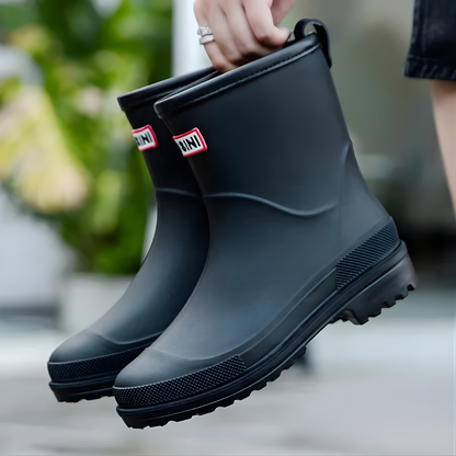 Women's Waterproof Rubber Ankle Boots - Short Rain