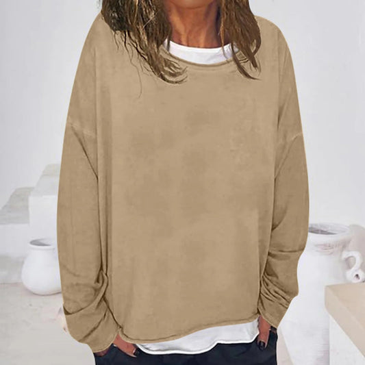 Women Oversized Casual Sweater - Long Sleeve Lightweight