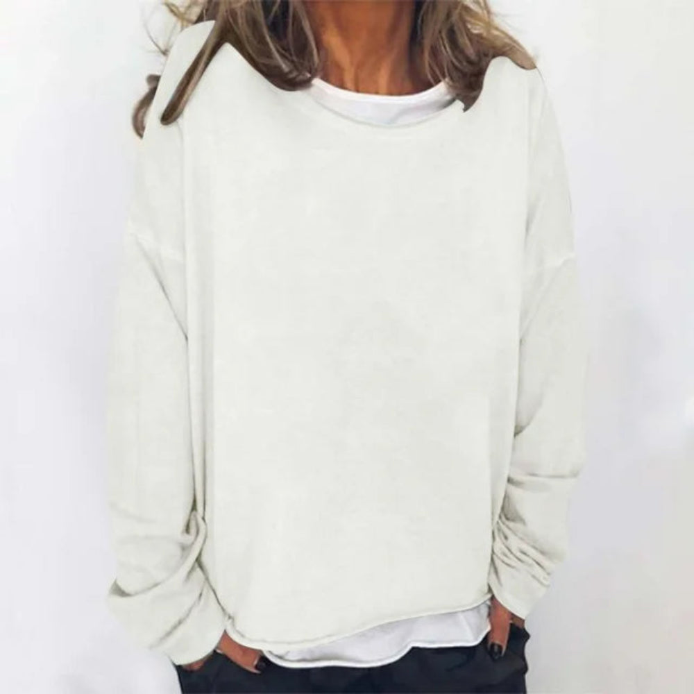 Women Oversized Casual Sweater - Long Sleeve Lightweight