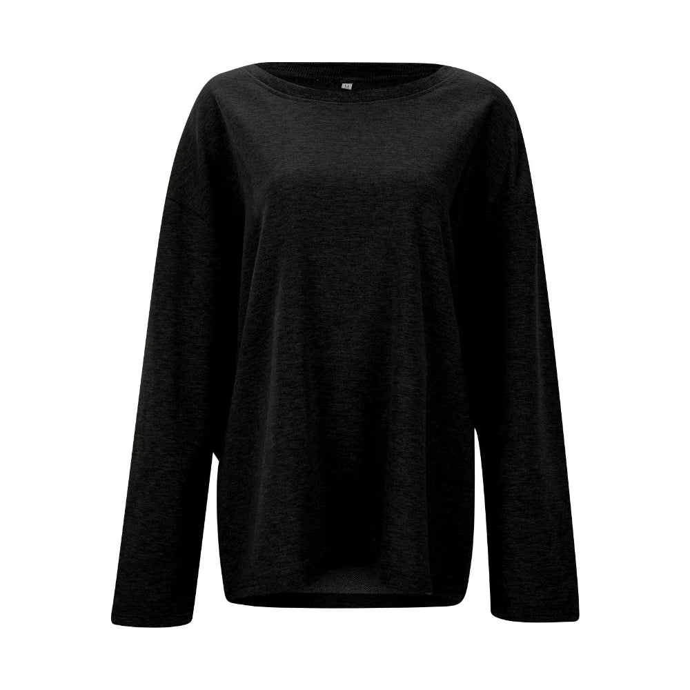 Women Oversized Casual Sweater - Long Sleeve Lightweight