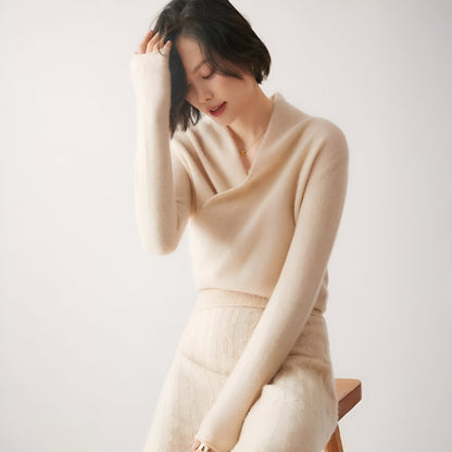 Women's Cashmere Wrap Sweater – Long Sleeve Knitwear