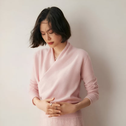 Women's Cashmere Wrap Sweater – Long Sleeve Knitwear