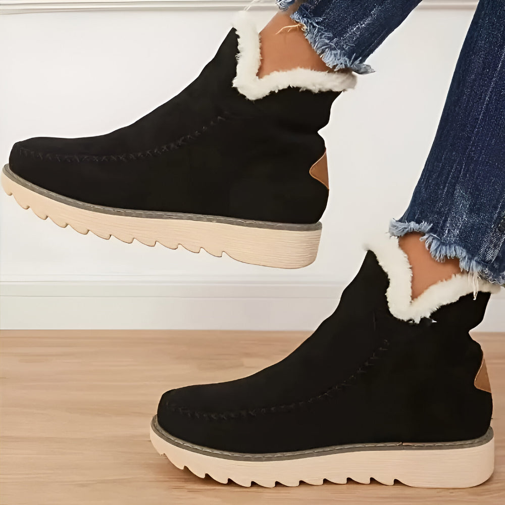 Women's Cozy Ankle Boots – Warm Comfortable Shearling Lining