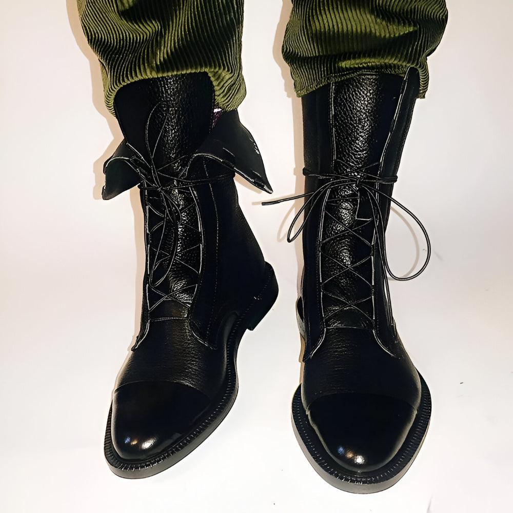 Women's Stylish Work Boots – Pointed Toe Low Heel