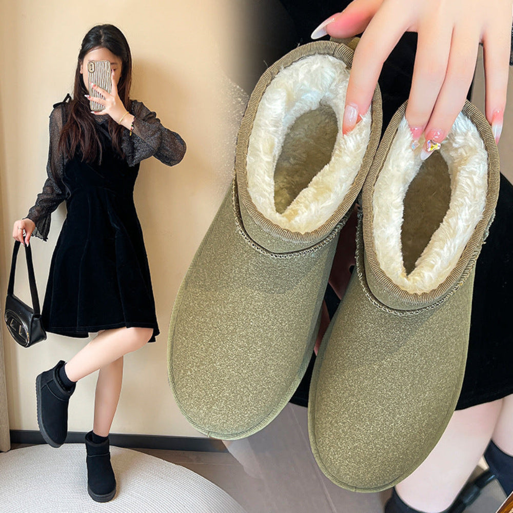 Women's Ankle Boots Mini Platform Fur Lined Winter Style 1