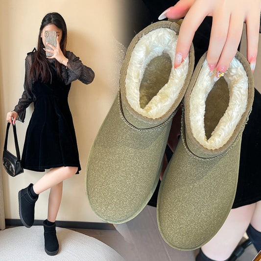 Women's Ankle Boots Mini Platform Fur Lined Winter Style 1