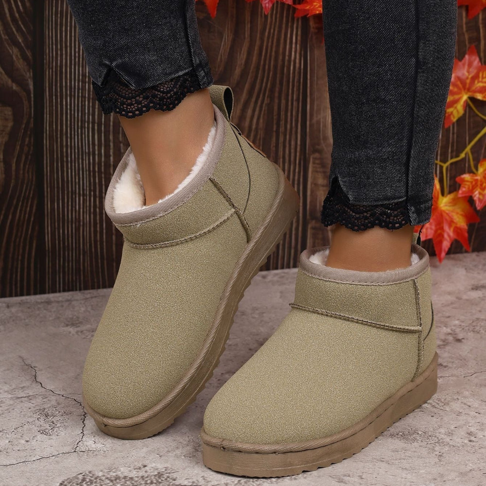 Women's Ankle Boots Mini Platform Fur Lined Winter Style 2