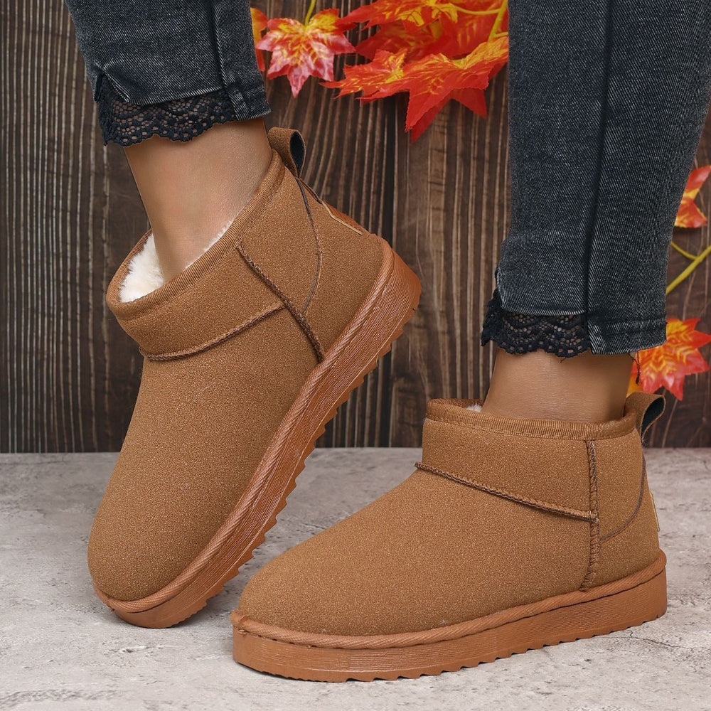 Women's Ankle Boots Mini Platform Fur Lined Winter Style 3