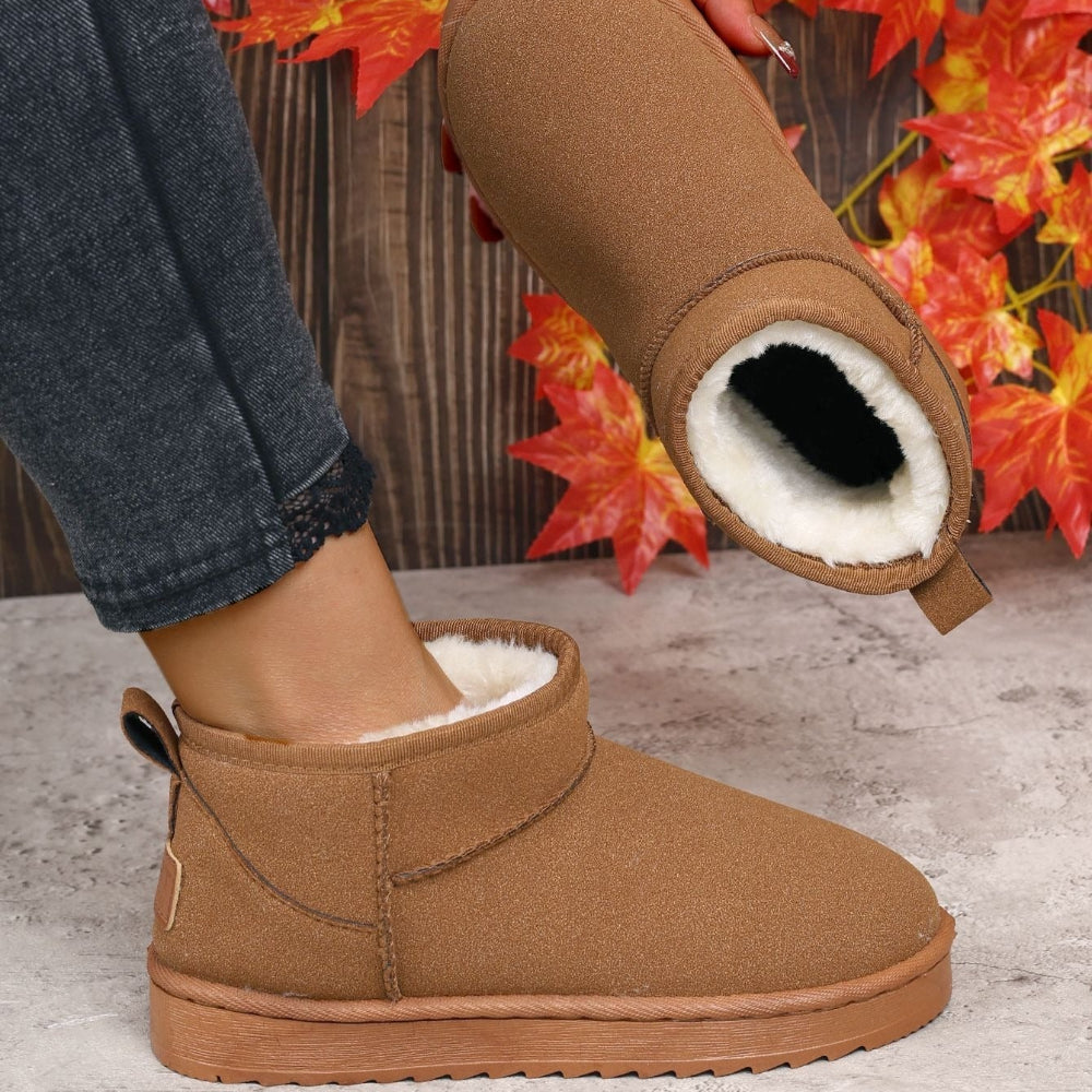 Women's Ankle Boots Mini Platform Fur Lined Winter Style 4