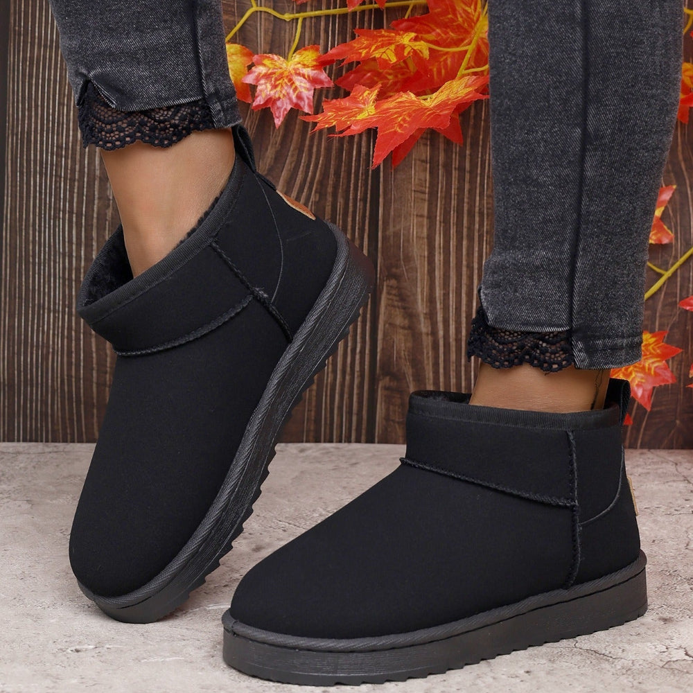 Women's Ankle Boots Mini Platform Fur Lined Winter Style 6