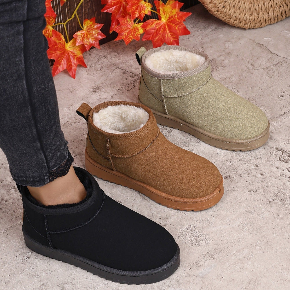 Women's Ankle Boots Mini Platform Fur Lined Winter Style 8