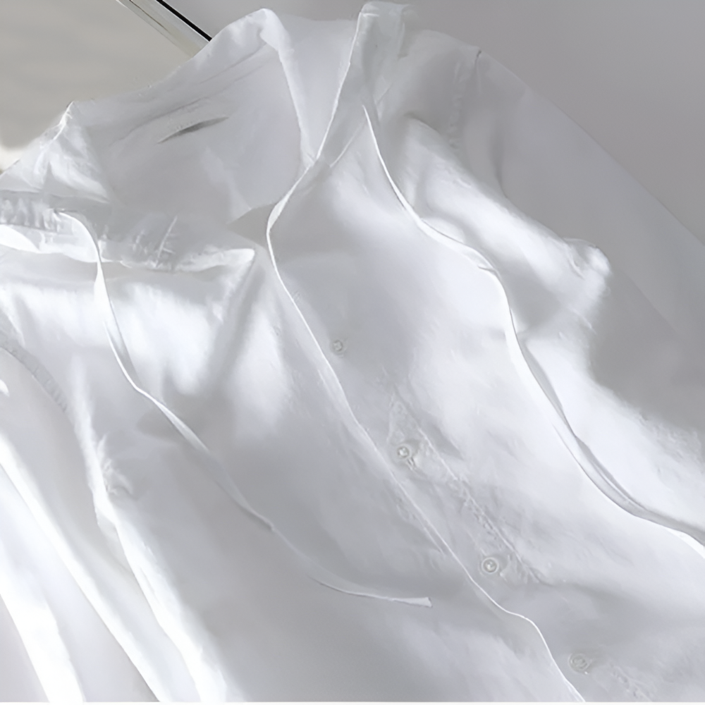 Women's Breathable Cotton Blouse Lightweight Elegant Top 6