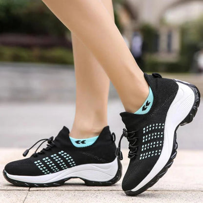 Women's Breathable Lightweight Walking Shoes - Slip-On Comfort
