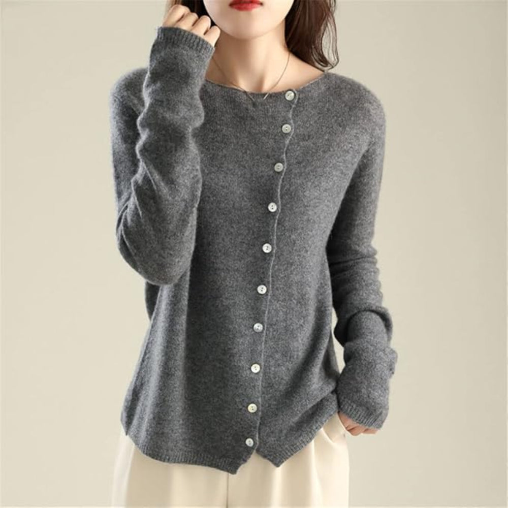 Women's Button Up Cardigan Sweater - Long Sleeve V Neck