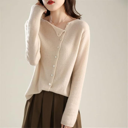 Women's Button Up Cardigan Sweater - Long Sleeve V Neck