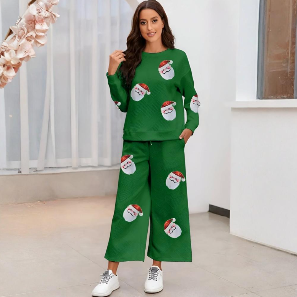 Women's Christmas Holiday Pyjama Outfit Set 1
