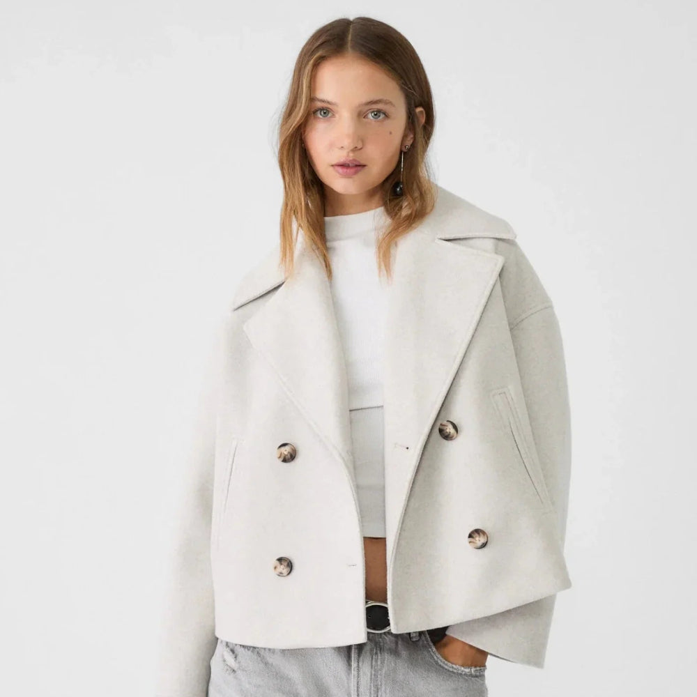 Women's Coats Chic Short Double-Breasted Casual Jacket 1